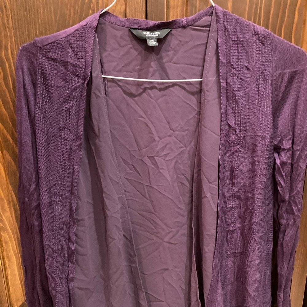 Simply Vera Women’s purple cardigan